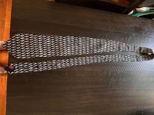 Museum Artifacts Zebra Print Silk Necktie Black Hand Made All Silk
